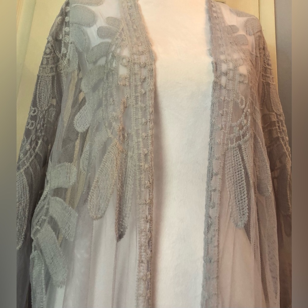 Lace Swim Coverup Ombré Style - Picture 3 of 11
